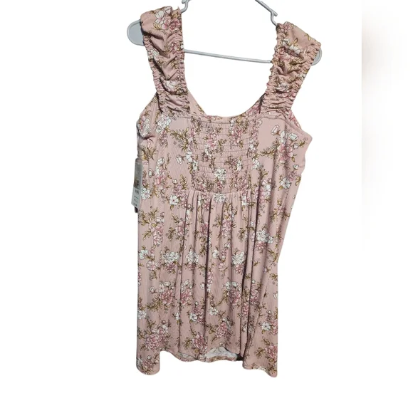 No Boundaries NWT XL pink floral sleeveless dress - Picture 4 of 5
